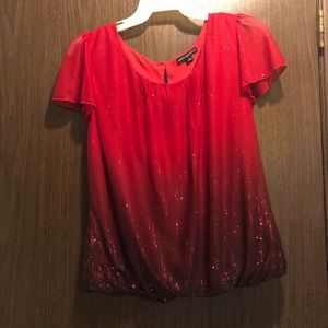 Sara Michelle red holiday top